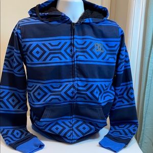 dc men's sherpa full zip hoodie